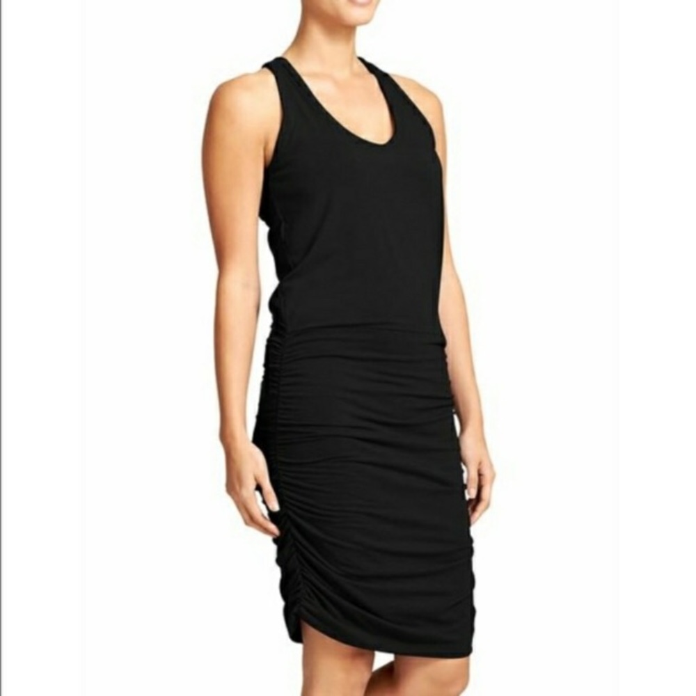 Athlete striped racer back dress (orange and tan)